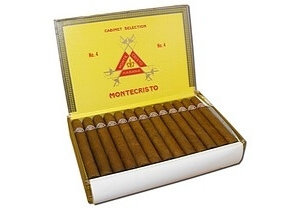 box of montecristo no 4 cigars