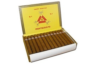 box of montecristo no 4 cigars