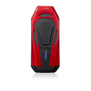 Colibri Boss III – Triple-Jet Flame Red Lighter with Cigar Cutter