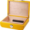 Yellow and Carbon Effect Humidor 25 Cigar Front Dial - Image 2