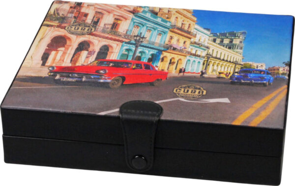 Black Leather Humidor for 10 cigars