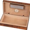 Burl Wood Mini Cigar Humidor for 4 Cigars - Image 2