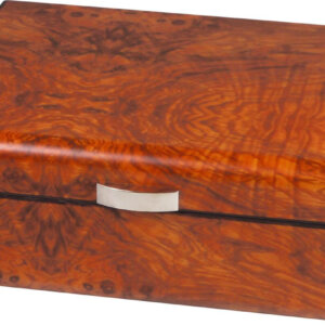 Elm Burl Wood Finish Humidor -25 Cigars