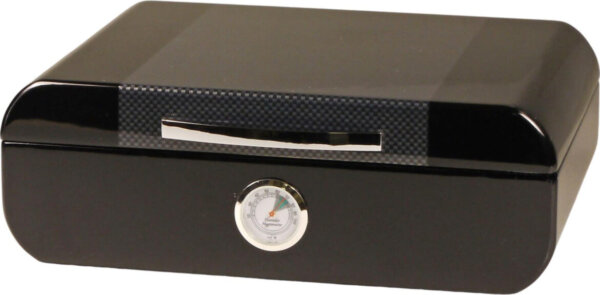 Black Laquer/Carbon Humidor for 25 cigars